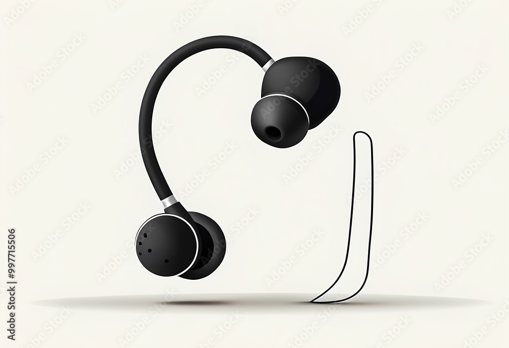 Wall mural headphones