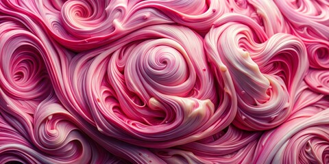 Whimsical Pink and White Slime Swirls Abstract Macro Textures for Artistic Creativity and Graphic Design Projects