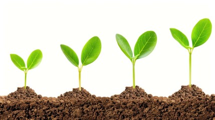 Fototapeta premium Delve into the stages of seedling growth with stunning macro photography that captures each phase in vivid detail and clarity.
