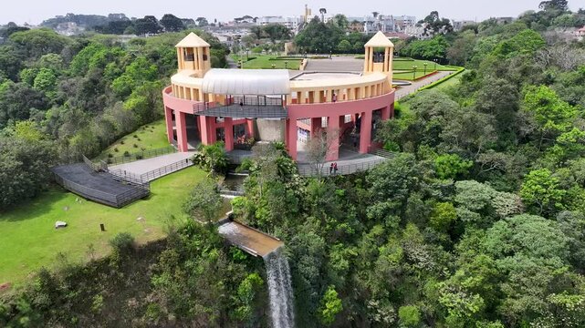Curitiba Brazil. Tangua Park At Curitiba In Parana Brazil. Gardening Landscape. Touristic Attraction. Urban Park. Tangua Park At Curitiba In Parana Brazil. Forest Trees Scene.