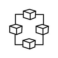 Technology Icon Block chain