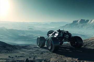 Futuristic Rover on Distant Planet Surface