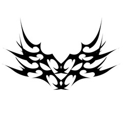 neotribal abstract wings shape