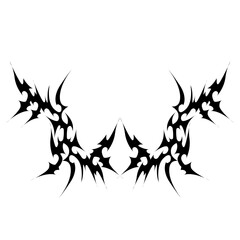 neotribal abstract wings shape