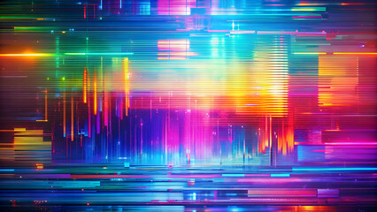 Chromatic glitch abstract background displayed on screen, glitch, abstract, background, screen, digital, technology, colorful