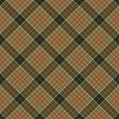 Earthy Autumn Plaid Check Seamless Pattern - Cute plaid check repeating pattern design