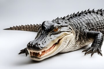 Obraz premium Chinese alligator on white background, Ai generated