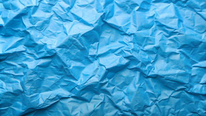 Obraz premium Blue paper crumpled background texture , texture, blue, paper, crumpled, abstract, backdrop, surface, rough, damaged, wrinkled