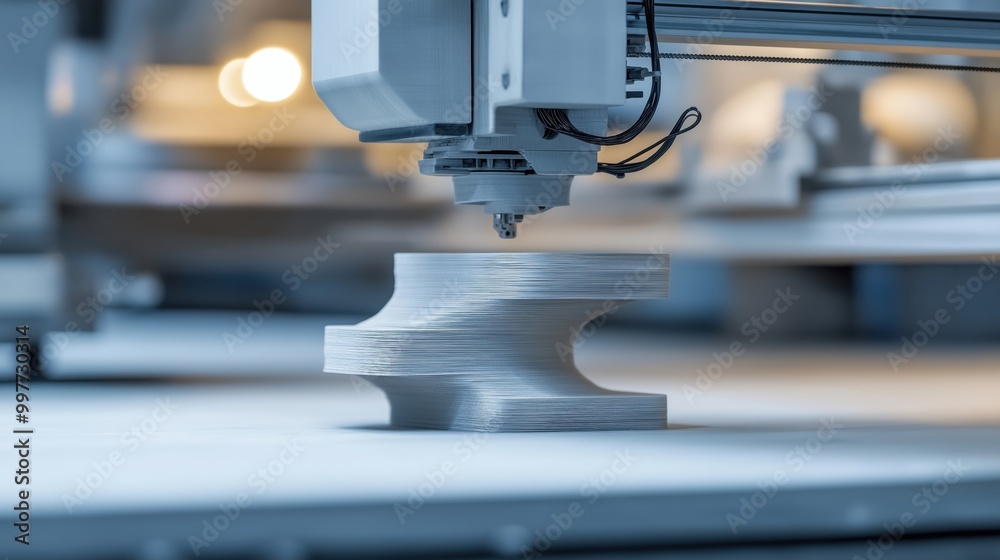 Poster advanced 3d printing machine in action