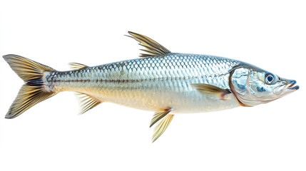 Obraz premium Tarpon fish isolated on a white background, aquatic animal