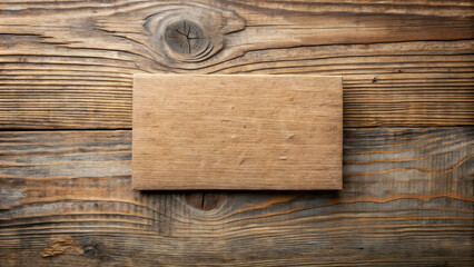 Rustic business card mockup with natural earthy design on textured wooden background, rustic, business card, mockup
