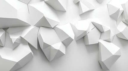 Obraz premium Textured White Geometric Shapes in Abstract Design