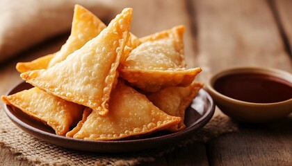 Crispy Fried Wontons with Sweet and Sour Sauce