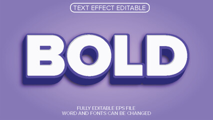 3D text effect bold vector editable