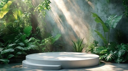 Jungle-Themed Studio Background Generative AI