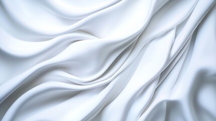 Obraz premium Abstract white texture with flowing lines resembling waves or clouds, representing purity, serenity, and the ethereal.