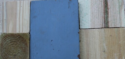 wood grain pieces abstract blue simple background texture