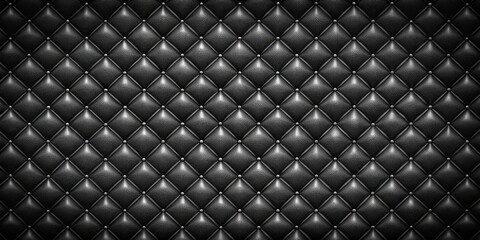 Seamless perforated black leather background texture for luxury upholstery, perforated, black, leather, texture