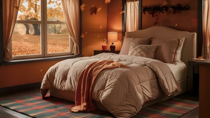 Cozy fall autumn bedroom fall bedroom 