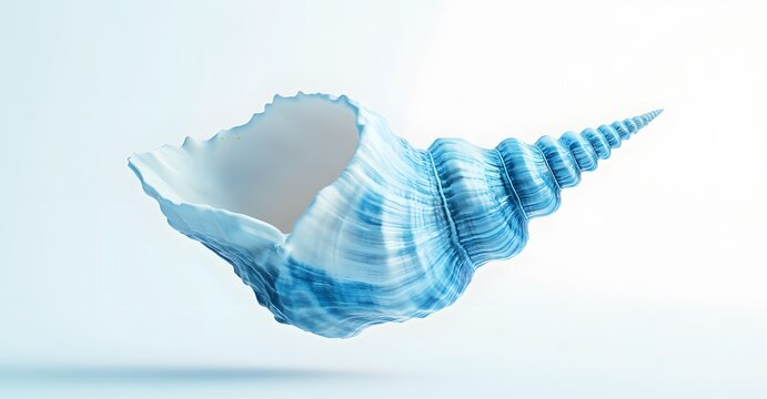 seashell on white background