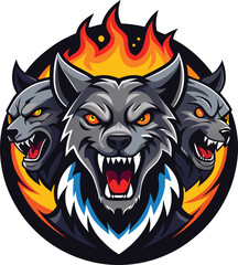 Snarling-Wolf- Stock-Illustrations