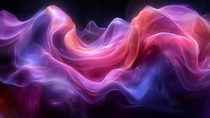 Obraz premium Abstract Colorful Smoke Wave Generative AI