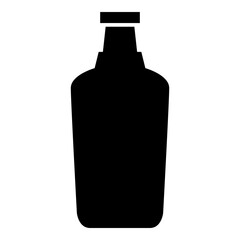 Wine Bottle Icon Glyph Style. Simple Packaging Symbol Vector Illustration.