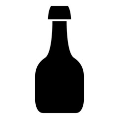 Kecthup Bottle Icon Glyph Style. Simple Packaging Symbol Vector Illustration.