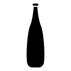 Alcohol Bottle Icon Glyph Style. Simple Packaging Symbol Vector Illustration.