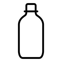 Bottle icon outline style. Simple packaging vector symbol illustration.