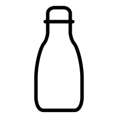 Bottle icon outline style. Simple packaging vector symbol illustration.