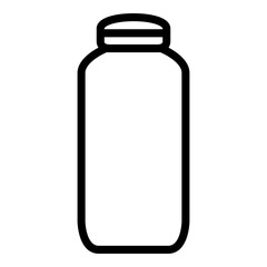 Bottle icon outline style. Simple packaging vector symbol illustration.