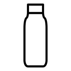 Bottle icon outline style. Simple packaging vector symbol illustration.