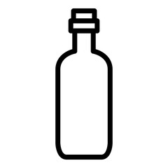 Bottle icon outline style. Simple packaging vector symbol illustration.