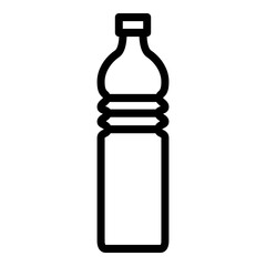 Bottle icon outline style. Simple packaging vector symbol illustration.