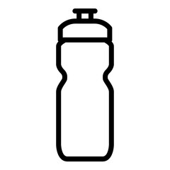 Bottle icon outline style. Simple packaging vector symbol illustration.