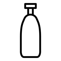 Bottle icon outline style. Simple packaging vector symbol illustration.