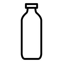 Bottle icon outline style. Simple packaging vector symbol illustration.