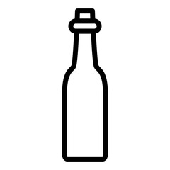 Bottle icon outline style. Simple packaging vector symbol illustration.