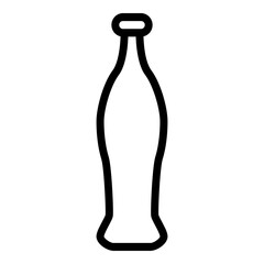 Bottle icon outline style. Simple packaging vector symbol illustration.