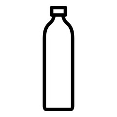 Bottle icon outline style. Simple packaging vector symbol illustration.
