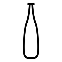 Bottle icon outline style. Simple packaging vector symbol illustration.