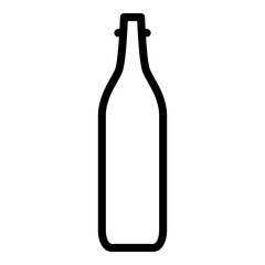 Bottle icon outline style. Simple packaging vector symbol illustration.