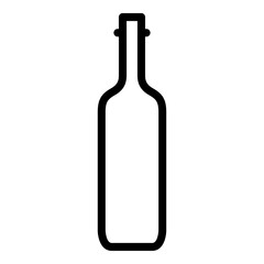 Bottle icon outline style. Simple packaging vector symbol illustration.