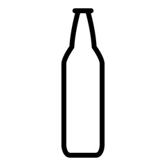 Bottle icon outline style. Simple packaging vector symbol illustration.
