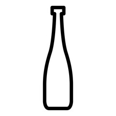Bottle icon outline style. Simple packaging vector symbol illustration.
