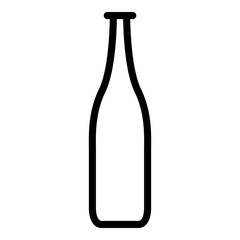 Bottle icon outline style. Simple packaging vector symbol illustration.