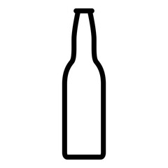 Bottle icon outline style. Simple packaging vector symbol illustration.