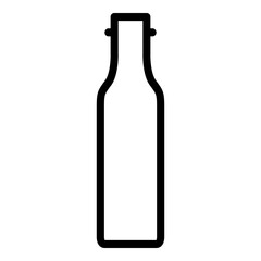 Bottle icon outline style. Simple packaging vector symbol illustration.