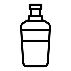 Bottle icon outline style. Simple packaging vector symbol illustration.